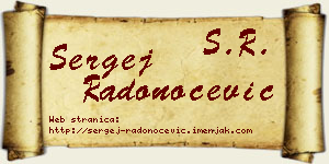 Sergej Radonoćević vizit kartica